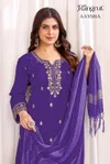 Aaysha By Banwery Malai Crape Embroidery Work Kurti With Bottom